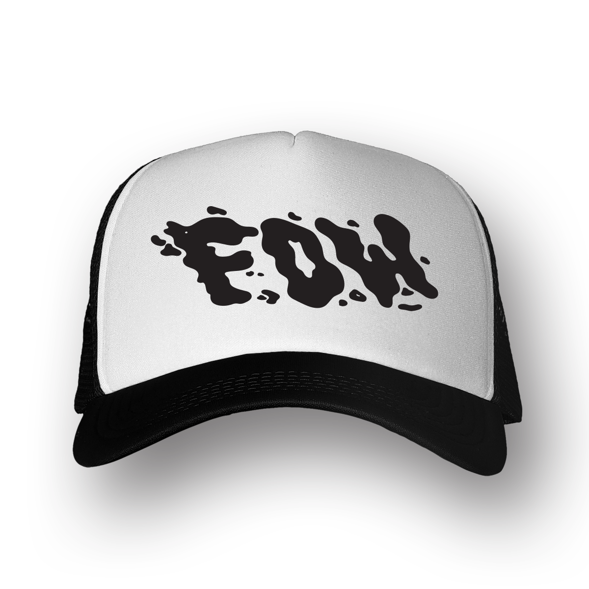 Black and White FOW trucker
