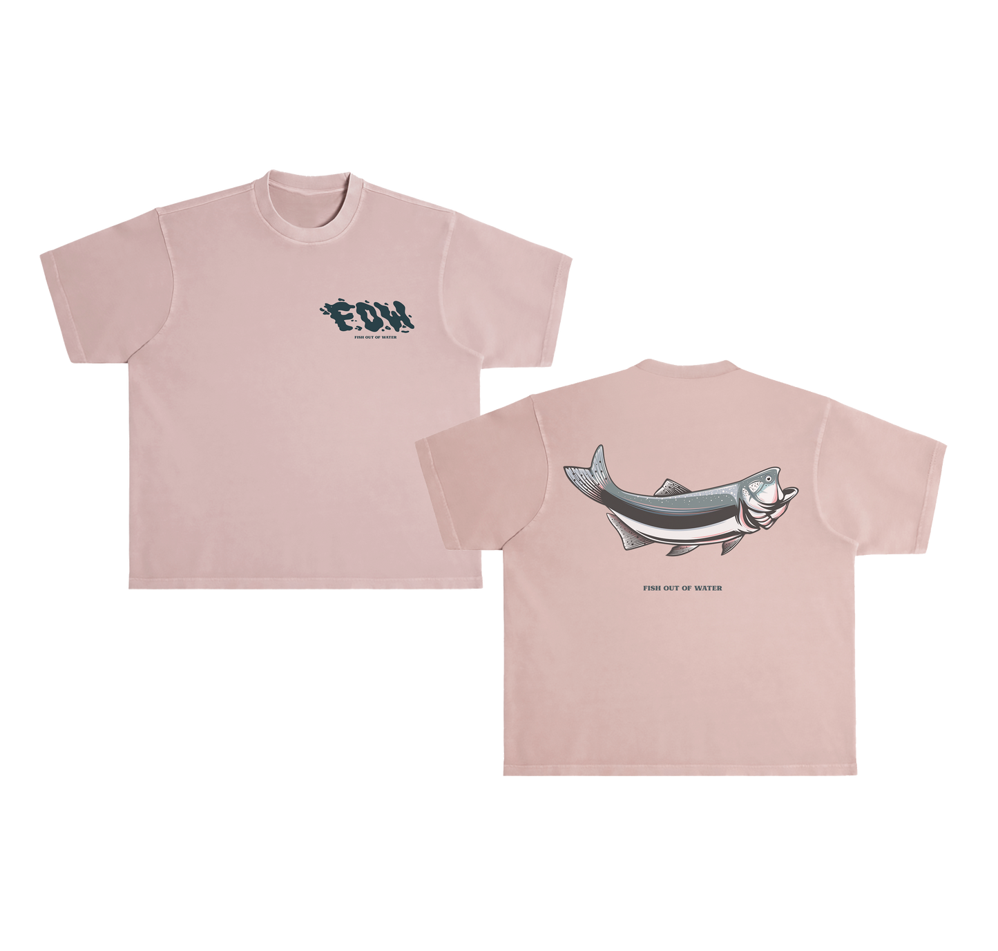 SALMON TEE - SALMON